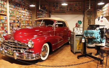 Garage display in the Pontiac Oakland Museum