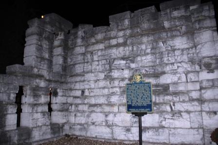 Confederate prison wall, Alton Hauntings ghost tour