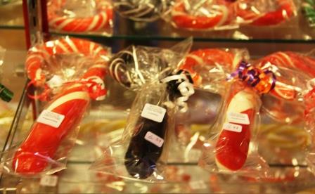 Martinsville Candy Kitchen, Martinsville IN:  Candy Canes Made the Old Fashioned Way