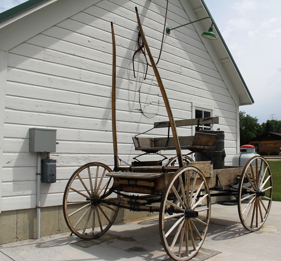 Milk wagon on the grounds of the National Historic Cheesemaking Center