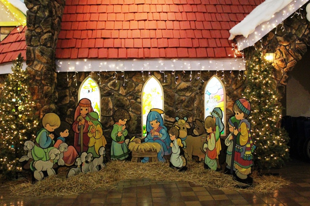 Precious Moments Chapel decorated for Christmas