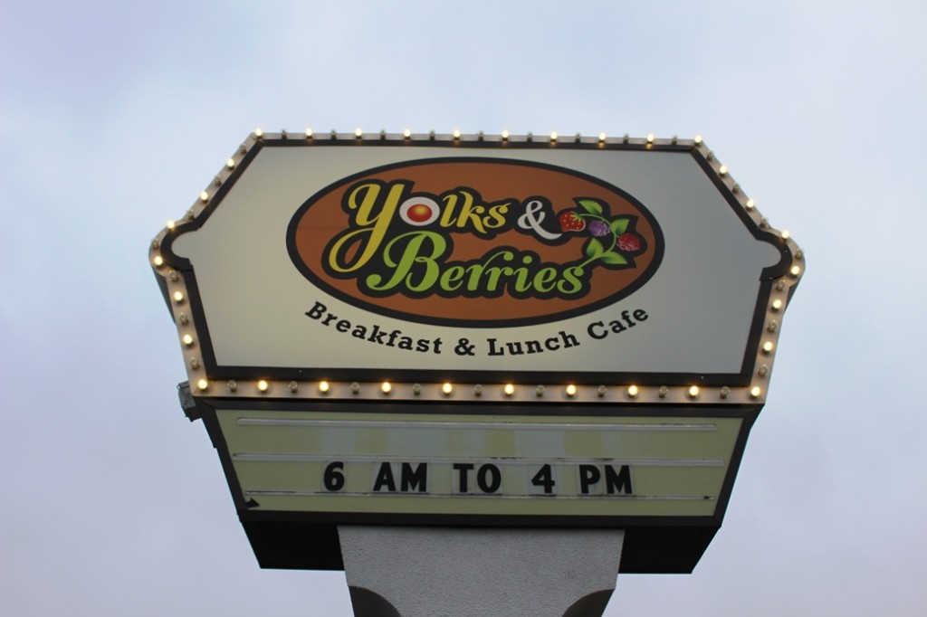 Yolks and Berries sign