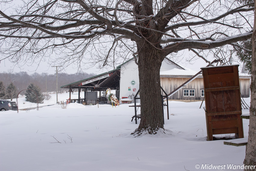 Corey Lake Orchard in winter