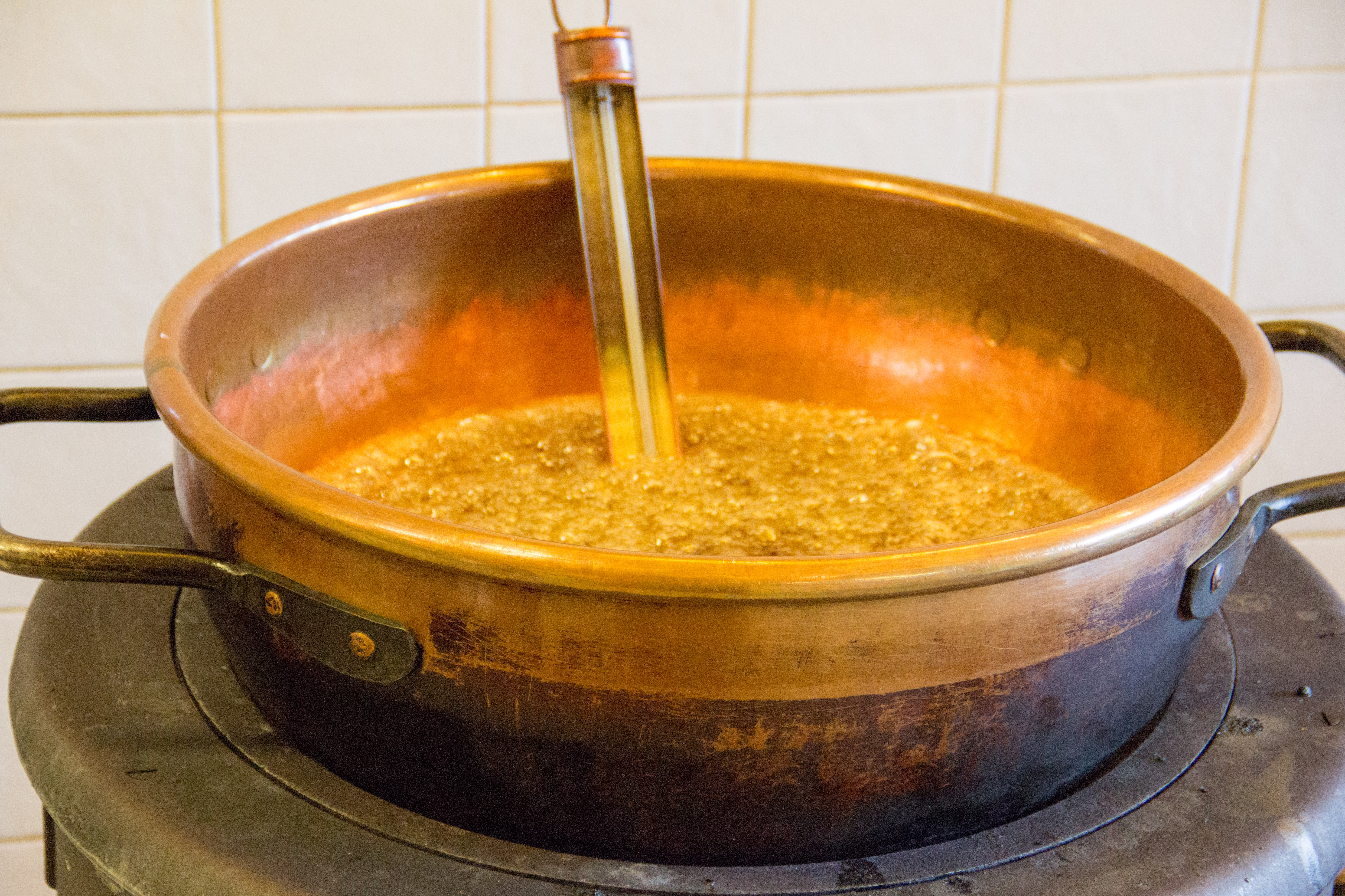 Boiling candy at Schimpff's Confectionery