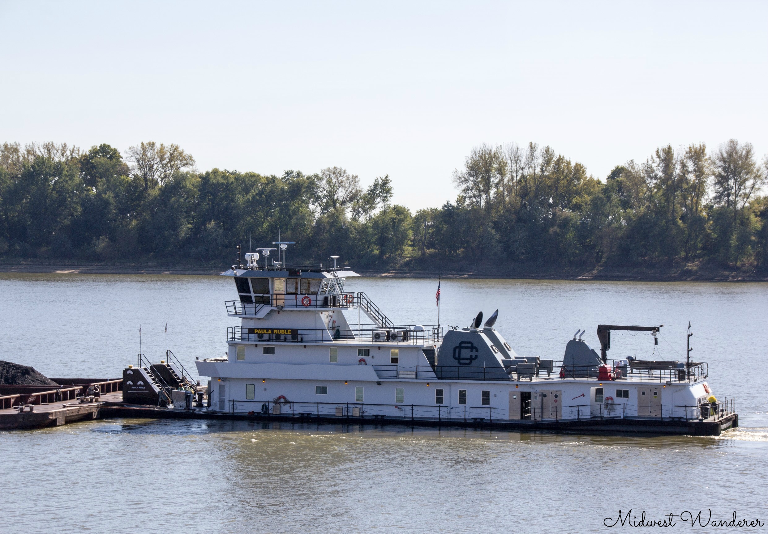 Barge on the Ohio River