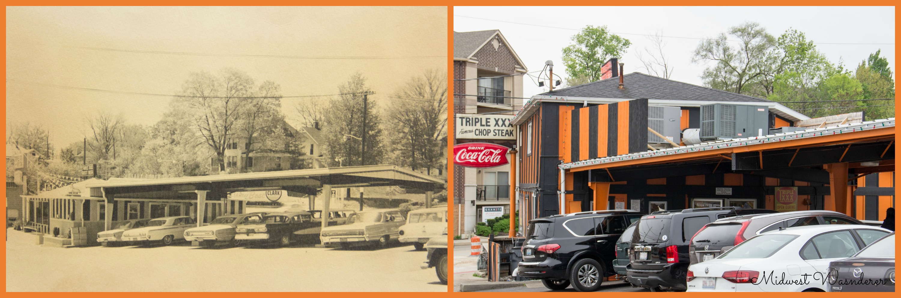 Triple XXX Family Restaurant then and now