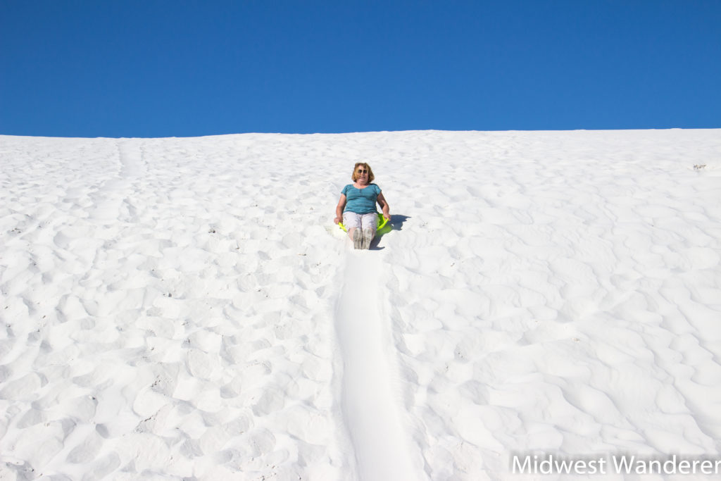 White Sands National Monument Sledding and Hiking