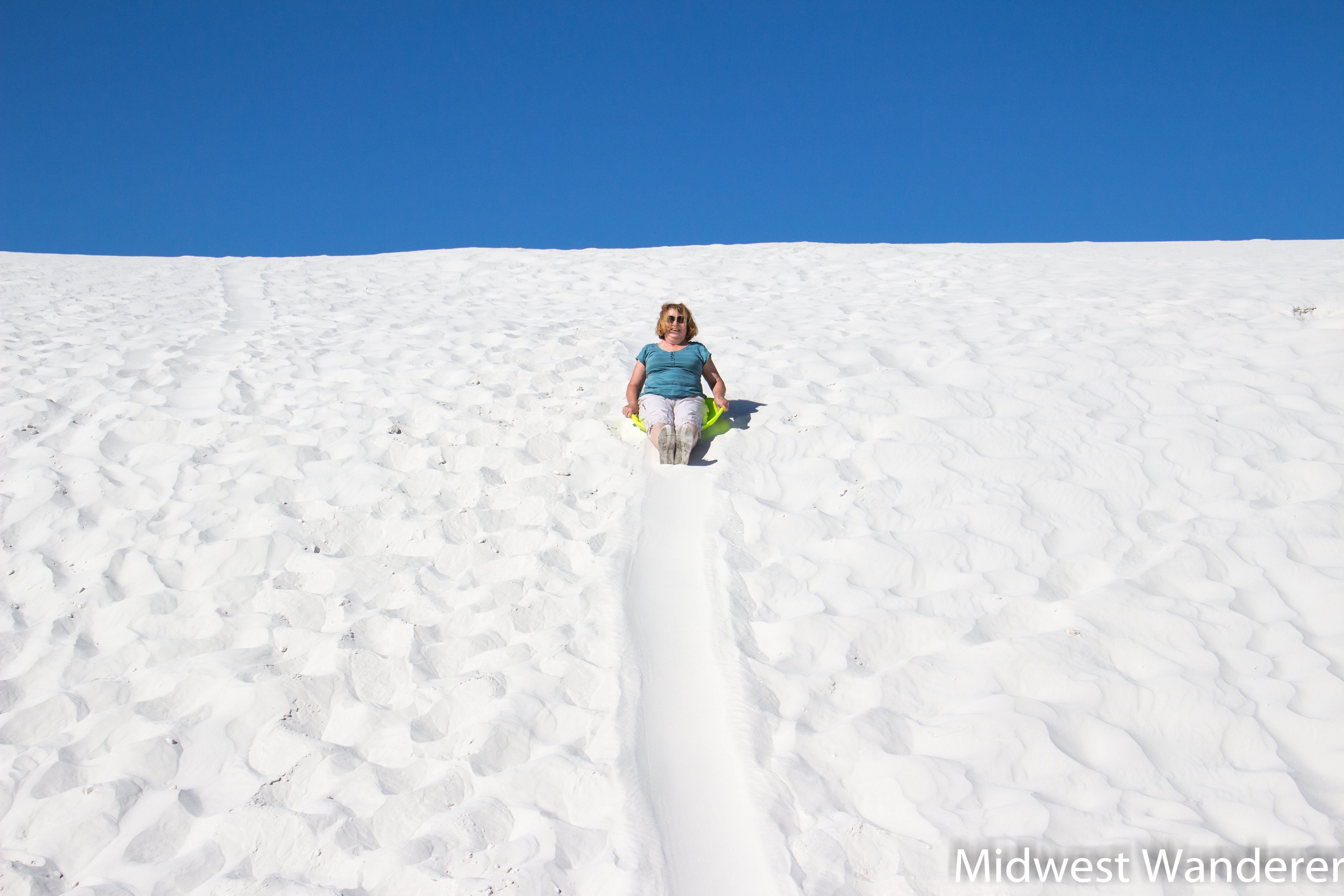 White Sands National Monument sledding