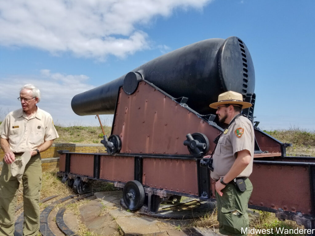 Rodman cannon at Fort Massachusetts on Ship Island