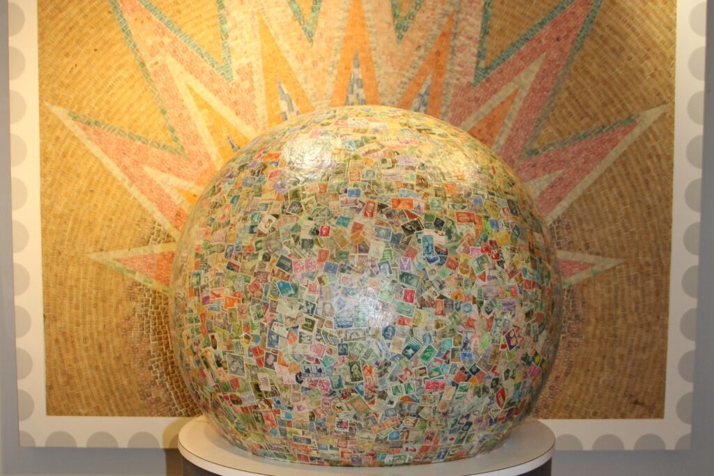 Midwest Wanderer Newsletter featured roadside attraction - world's largest ball of stamps