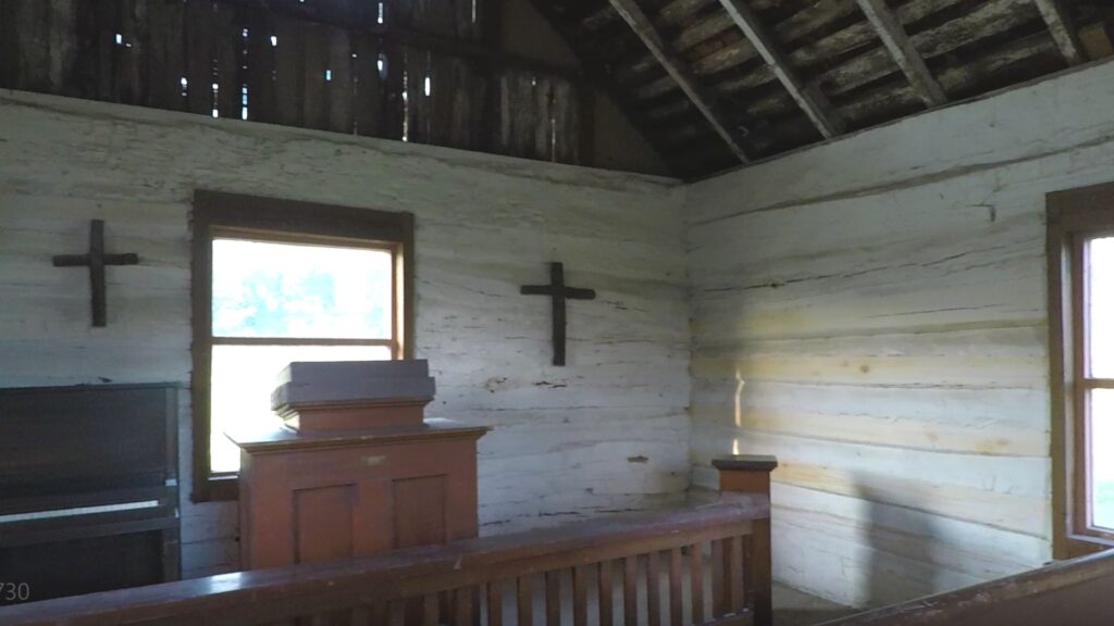 The church doubled as the area's first schoolhouse.