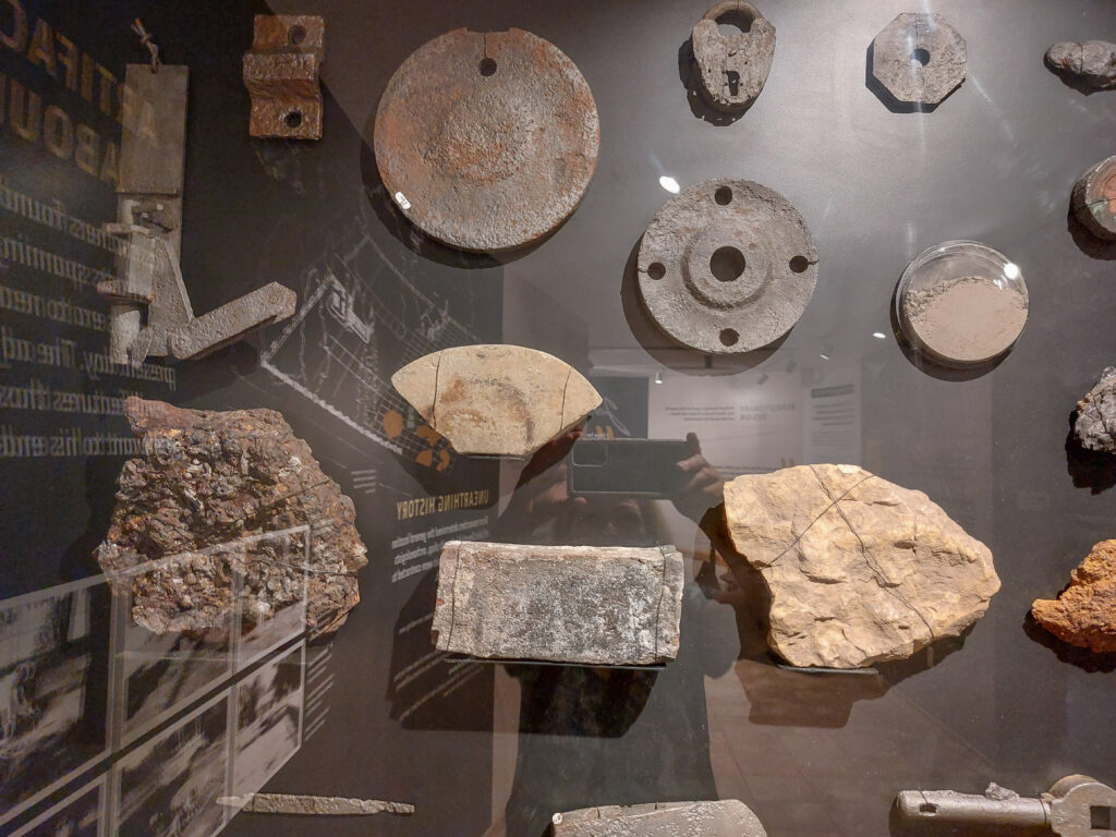Artifacts found during the archaeological dig 