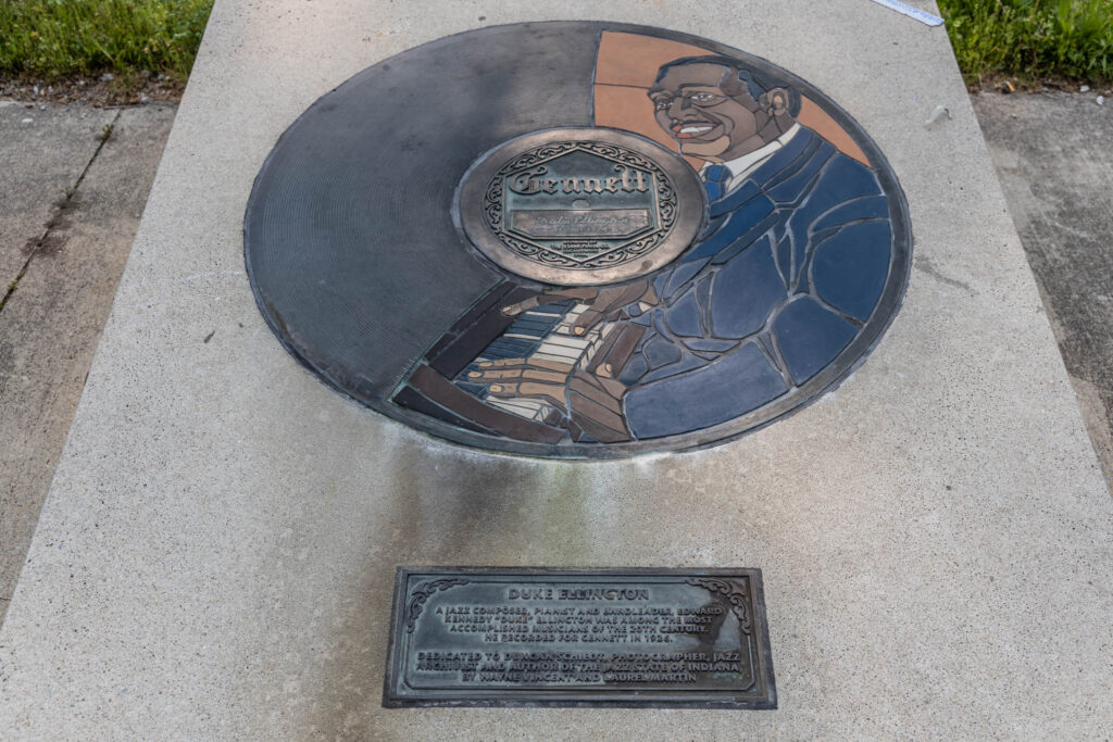 Duke Ellington medallion on the Gennett Records Walk of Fame