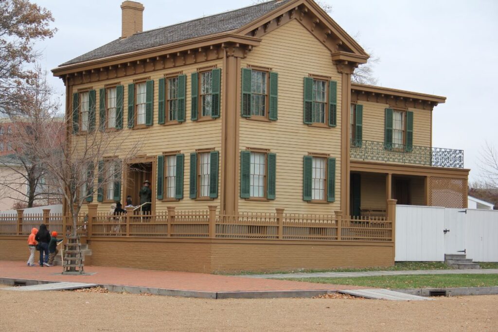 Exterior of Abraham Lincoln home in Springfield, Illinois