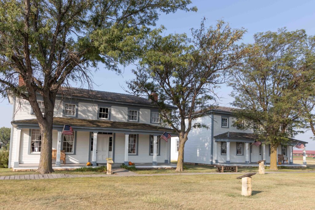Two buildings used as Officers' Quarters at Historic Fort Hays